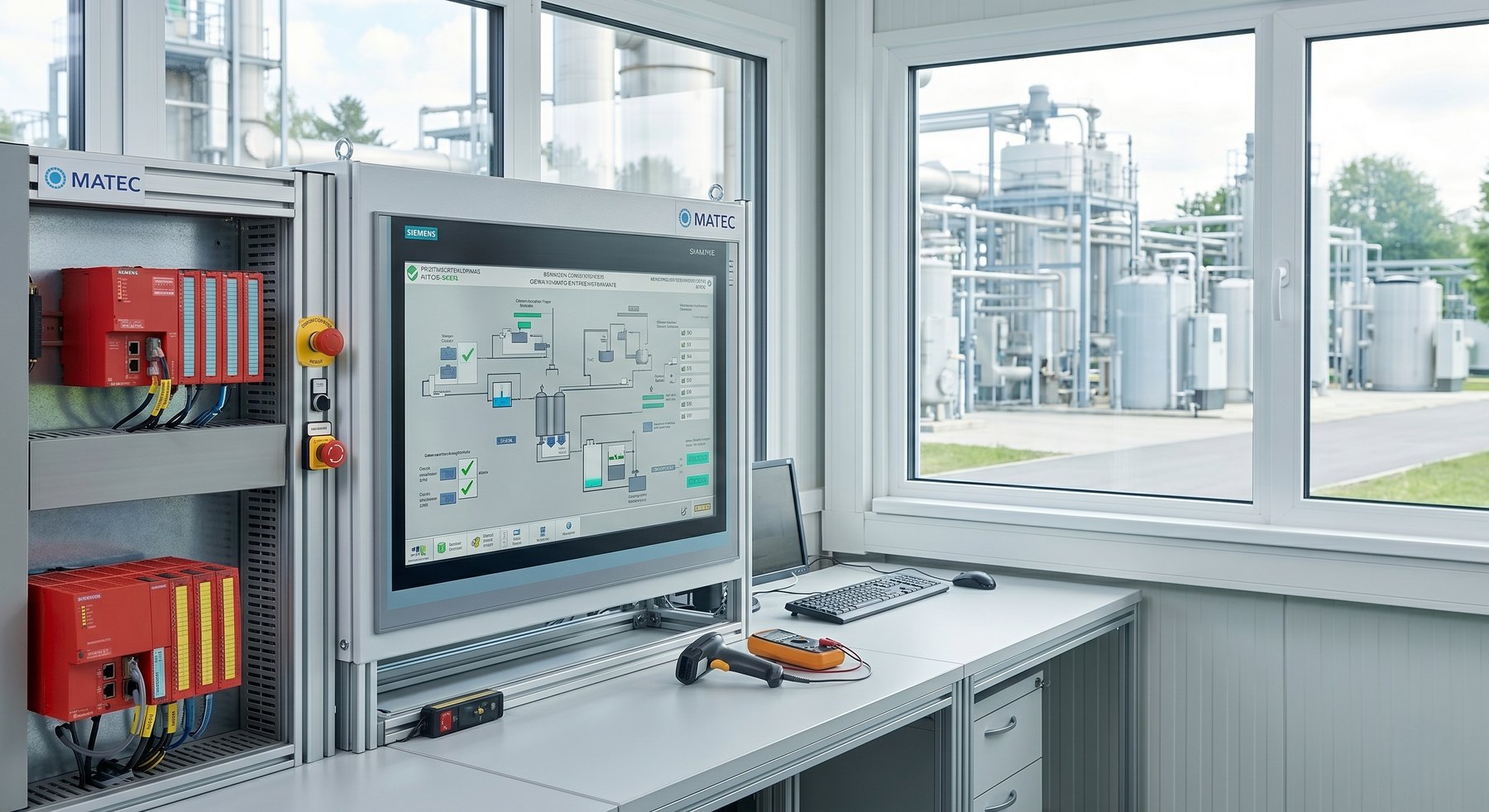 Sichere Steuerungstechnik in einer Industrieanlage